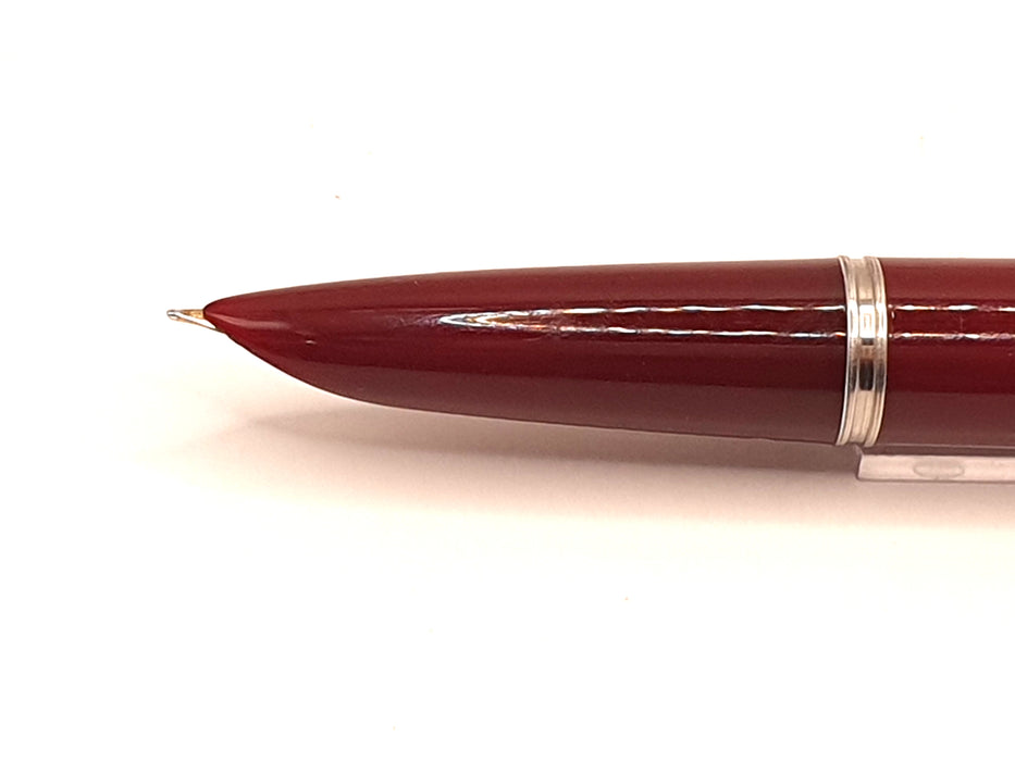 Vintage Parker 51 Mk II-B Burgundy with Lustraloy Cap and Chrome Trim Fountain Pen (14ct EF Nib)