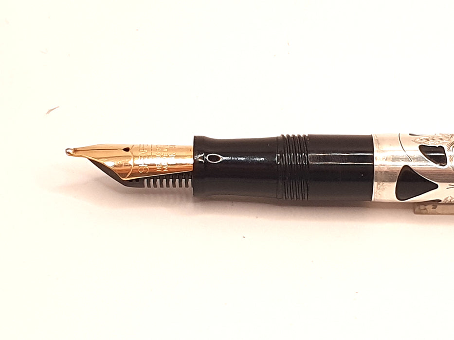 Vintage Sheaffer Nostalgia 800 Sterling Silver Filigree Overlay Fountain Pen (14ct B Nib)