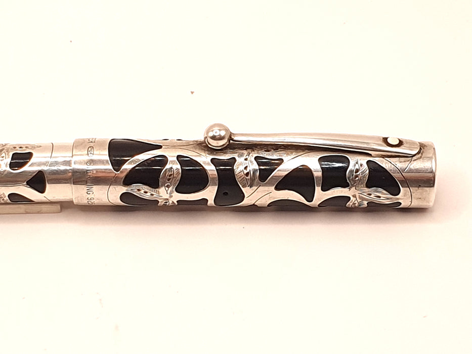Vintage Sheaffer Nostalgia 800 Sterling Silver Filigree Overlay Fountain Pen (14ct B Nib)