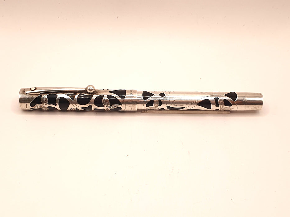 Vintage Sheaffer Nostalgia 800 Sterling Silver Filigree Overlay Fountain Pen (14ct B Nib)