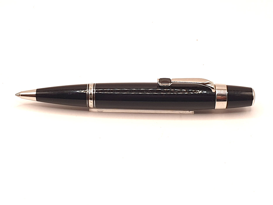 Vintage Montblanc Boheme Noir Black with Platinum Trim and Black Jewel Ballpoint Pen