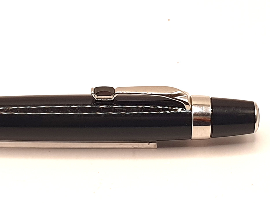 Vintage Montblanc Boheme Noir Black with Platinum Trim and Black Jewel Ballpoint Pen