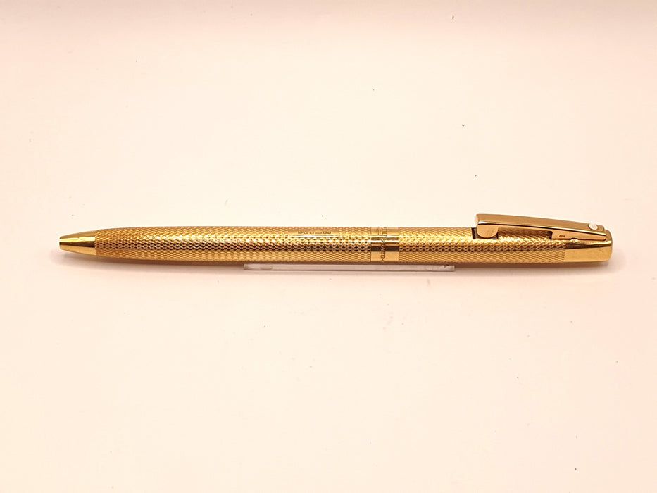 Vintage Sheaffer Imperial 18ct Solid Gold Barleycorn Pattern Ballpoint Pen