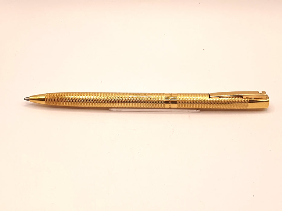 Vintage Sheaffer Imperial 18ct Solid Gold Barleycorn Pattern Ballpoint Pen