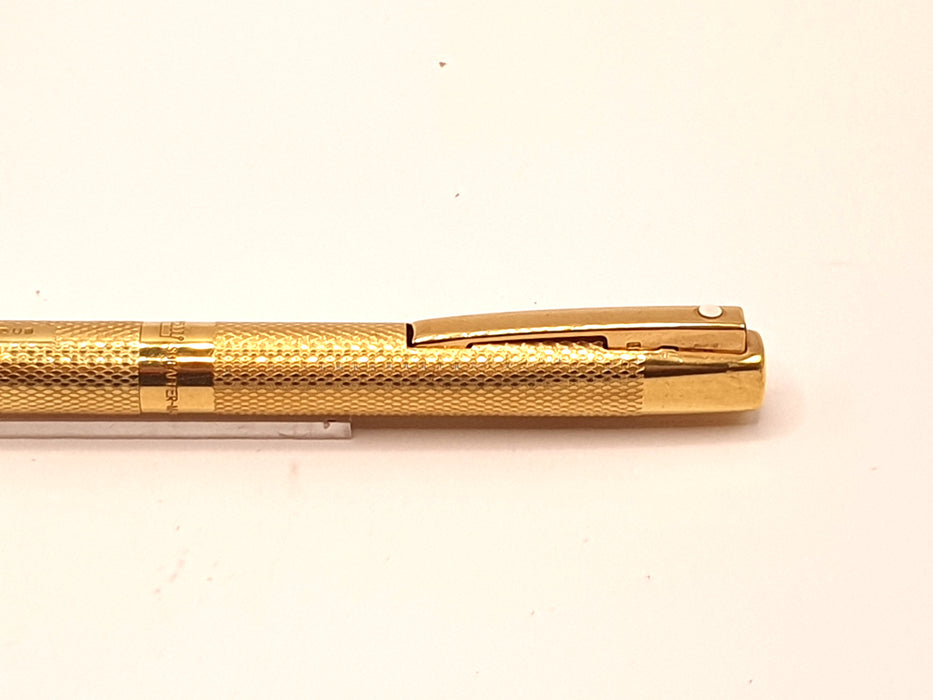Vintage Sheaffer Imperial 18ct Solid Gold Barleycorn Pattern Ballpoint Pen