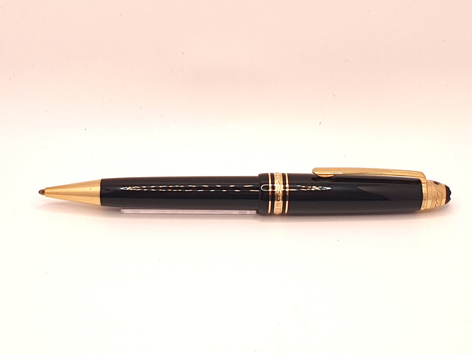 Vintage Montblanc LeGrand UNICEF Signature for Good Edition Black with Gold Trim Olive Wreath and Sapphire Jewel Cap Band Ballpoint Pen