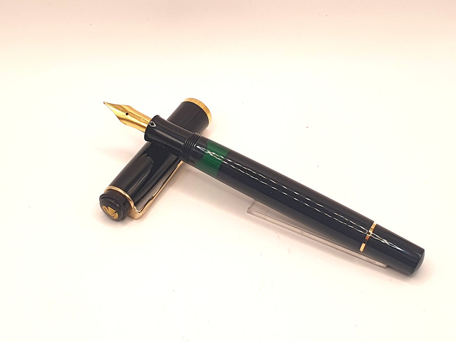 Vintage Pelikan M200 Black with Gold Trim Fountain Pen (M Nib)