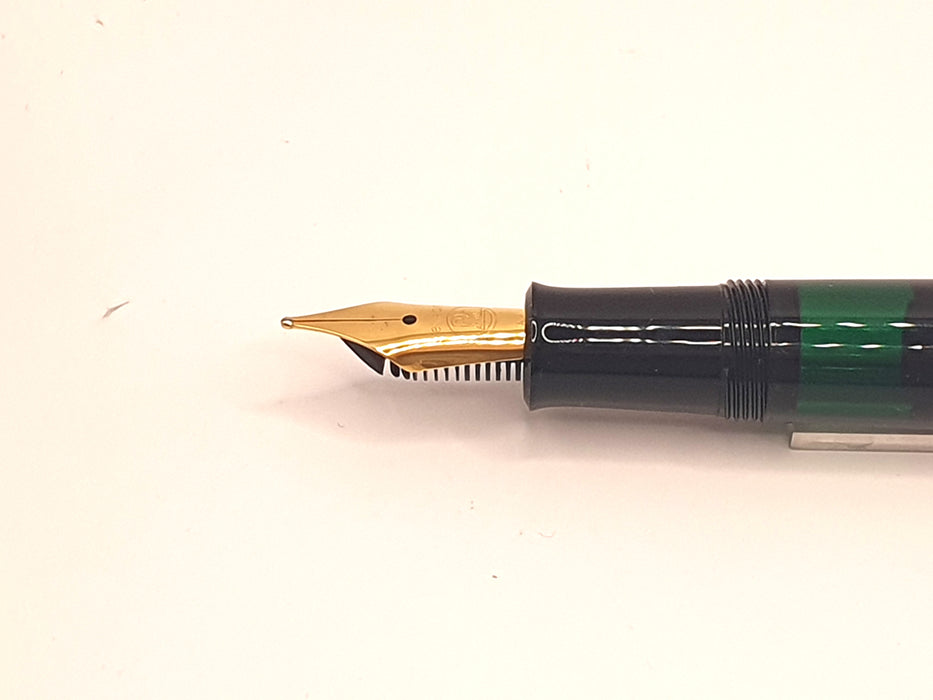 Vintage Pelikan M200 Black with Gold Trim Fountain Pen (M Nib)