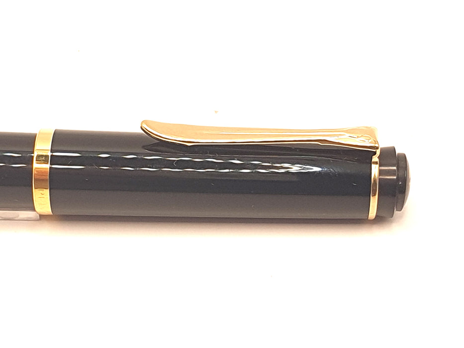 Vintage Pelikan M200 Black with Gold Trim Fountain Pen (M Nib)
