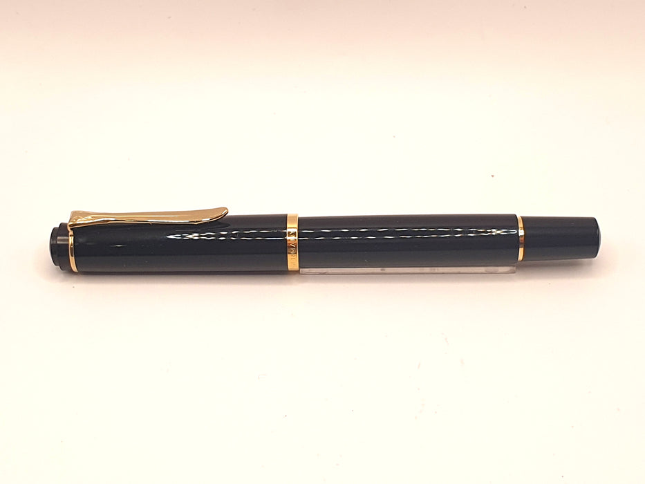 Vintage Pelikan M200 Black with Gold Trim Fountain Pen (M Nib)
