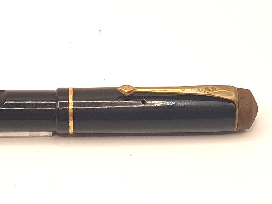 Vintage Conway Stewart No. 286 Black with Gold Trim Fountain Pen (14ct MO Nib)