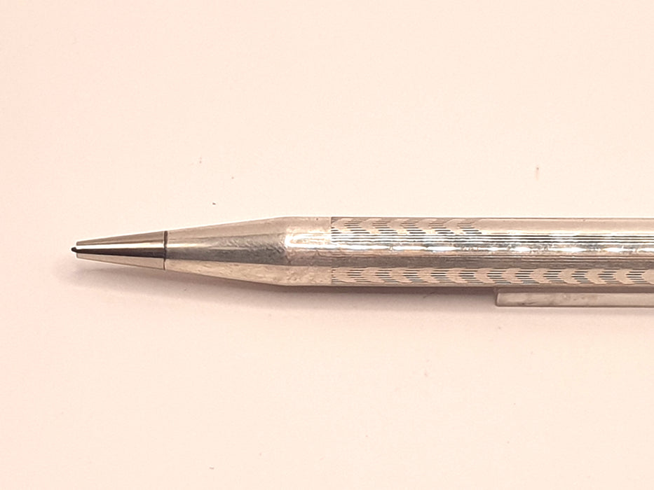 Vintage Eversharp Silver-Plated Chevrons and Lines Pattern Mechanical Pencil (1.18mm)
