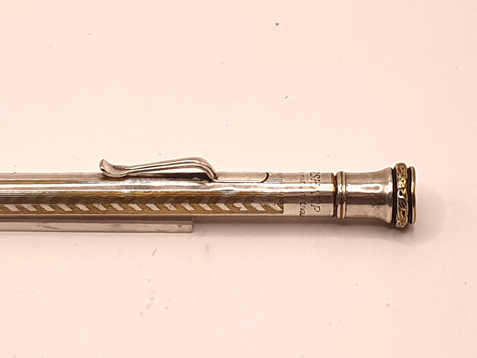 Vintage Eversharp Silver-Plated Chevrons and Lines Pattern Mechanical Pencil (1.18mm)