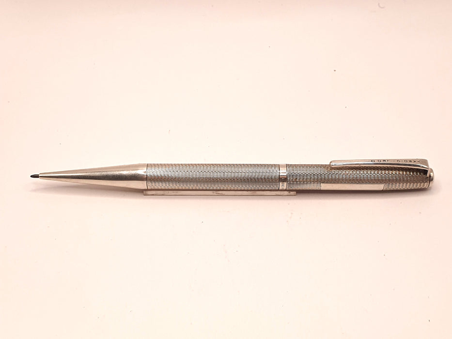 Vintage Yard of Led Deluxe Wave Pattern Round Sterling Silver Mechanical Pencil (1.18mm)