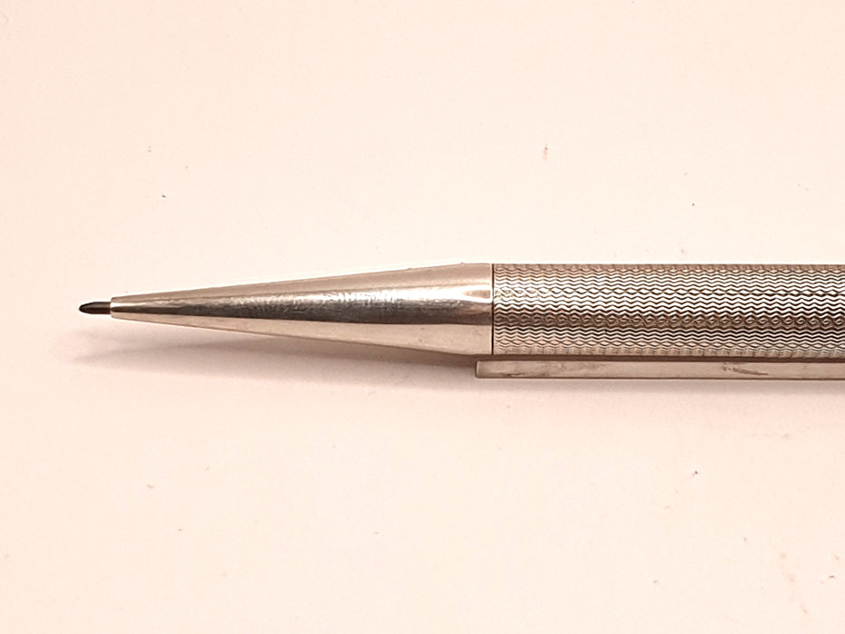 Vintage Yard of Led Deluxe Wave Pattern Round Sterling Silver Mechanical Pencil (1.18mm)