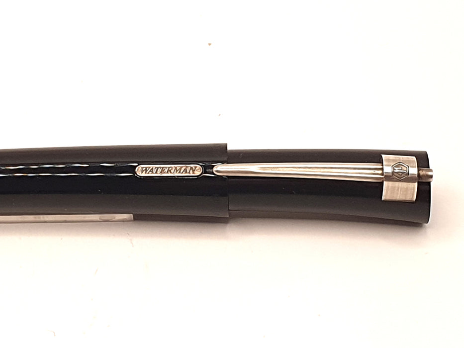 Vintage Waterman Sérénité Black with Sterling Silver Trim Fountain Pen (18ct M Nib)