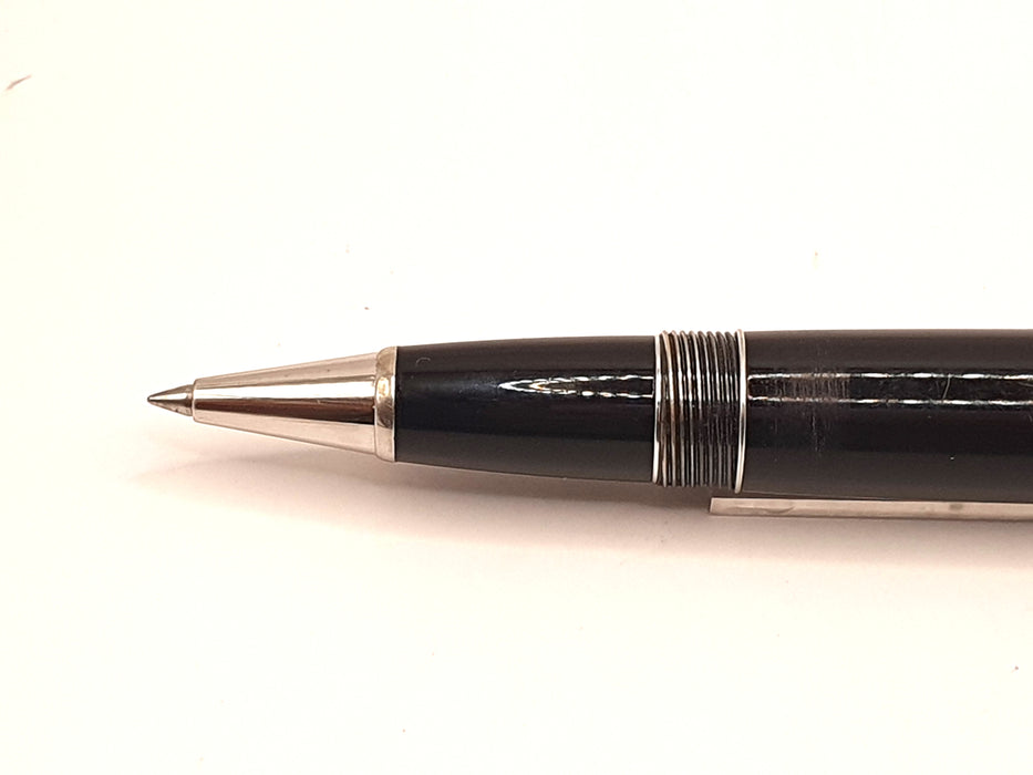 Vintage Montblanc 146 LeGrand Black with Platinum Trim Rollerball Pen