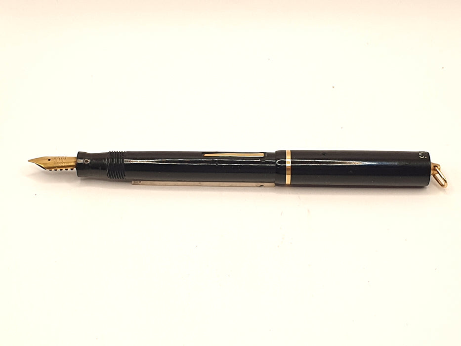 Vintage Sheaffer 3-25 Ring-top Black with Gold Trim Fountain Pen (14ct M Nib)