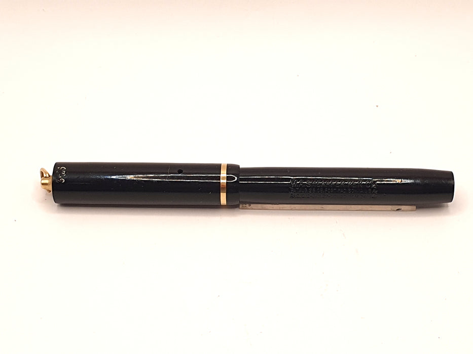 Vintage Sheaffer 3-25 Ring-top Black with Gold Trim Fountain Pen (14ct M Nib)