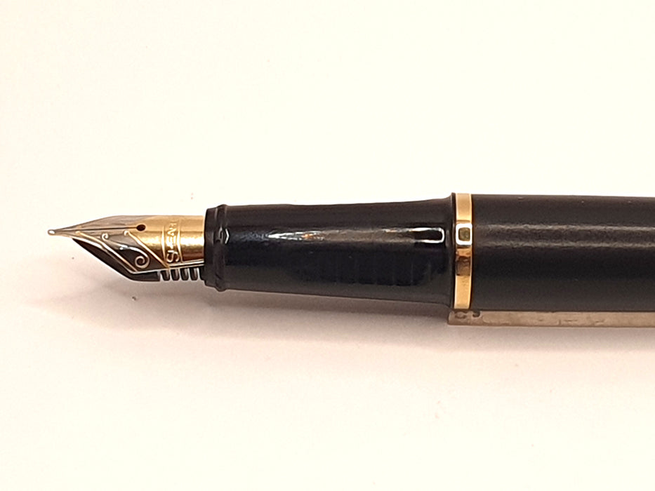 Vintage Sheaffer Prelude Black with Gold Trim Fountain Pen (F Nib)