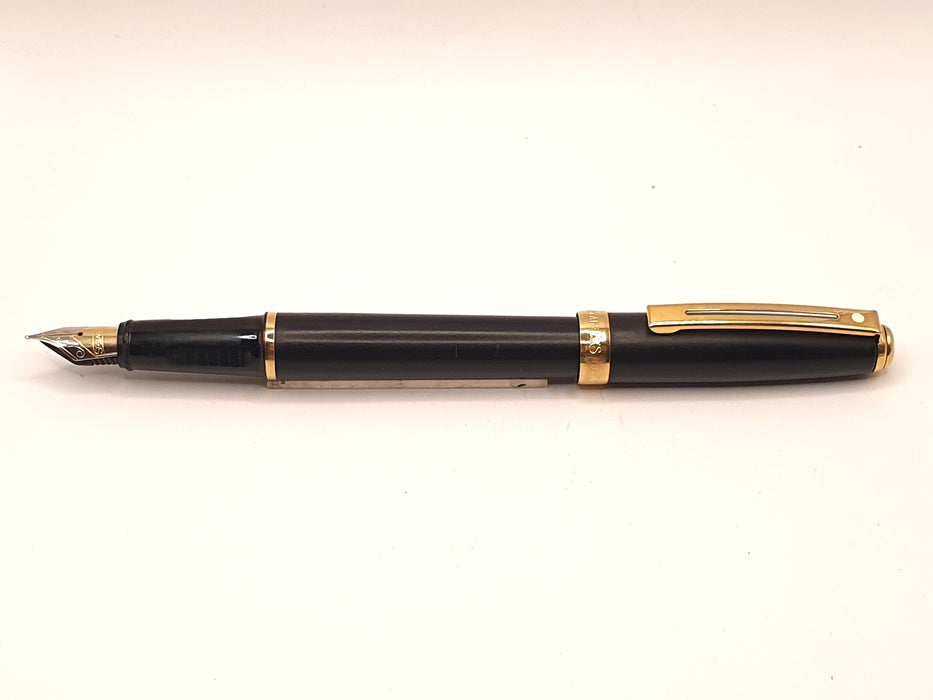 Vintage Sheaffer Prelude Black with Gold Trim Fountain Pen (F Nib)