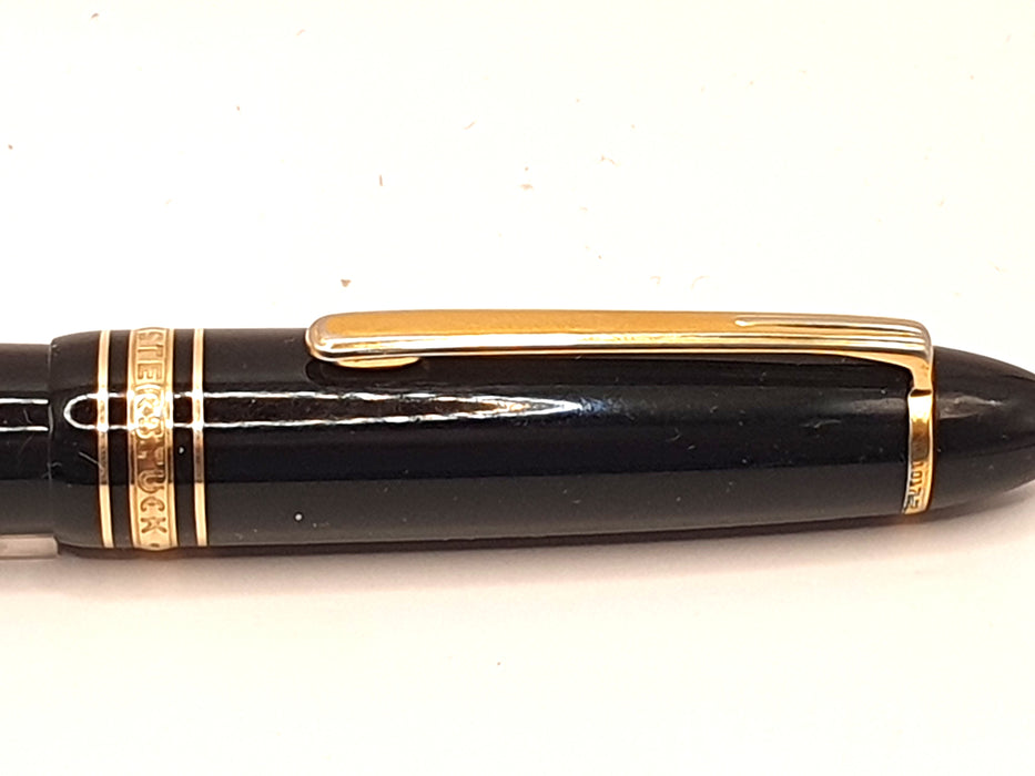 Vintage Montblanc 146 LeGrand Black with Yellow Gold Trim Fountain Pen (14ct F Nib)