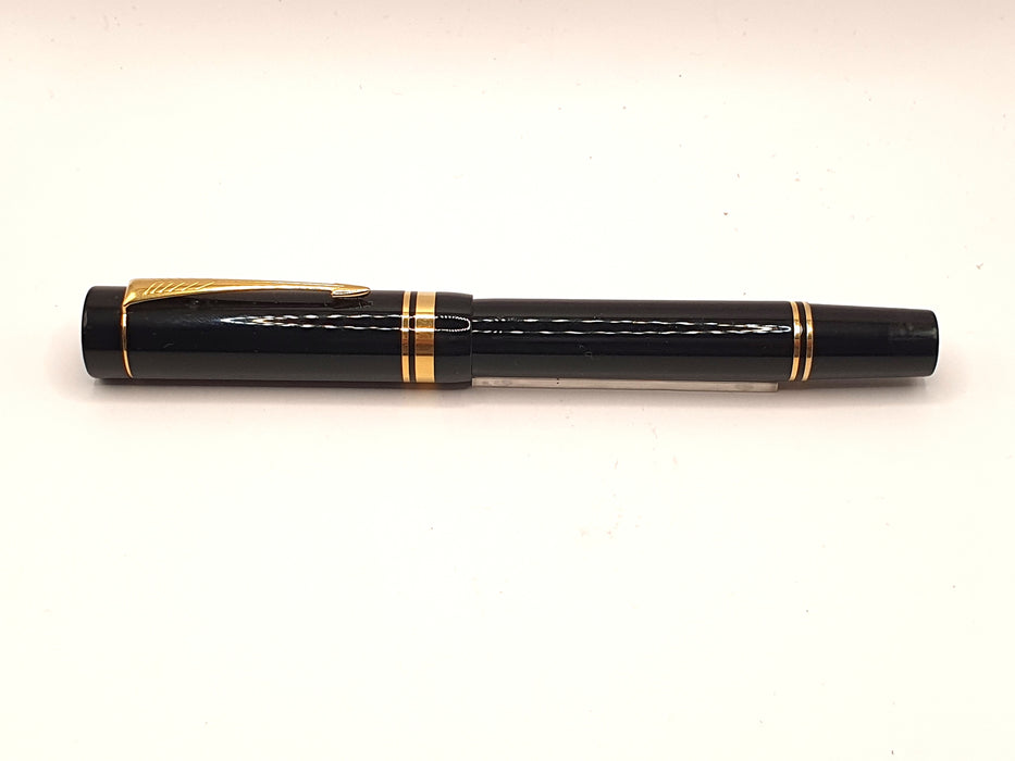 Parker Centennial Mk I Black with 23ct Gold-Plated Trim Fountain Pen (18ct M Ace Nib)