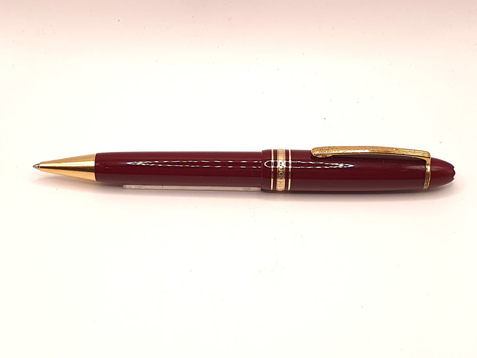 Vintage Montblanc Meisterstück 161 LeGrand Burgundy with Gold Trim Ballpoint Pen