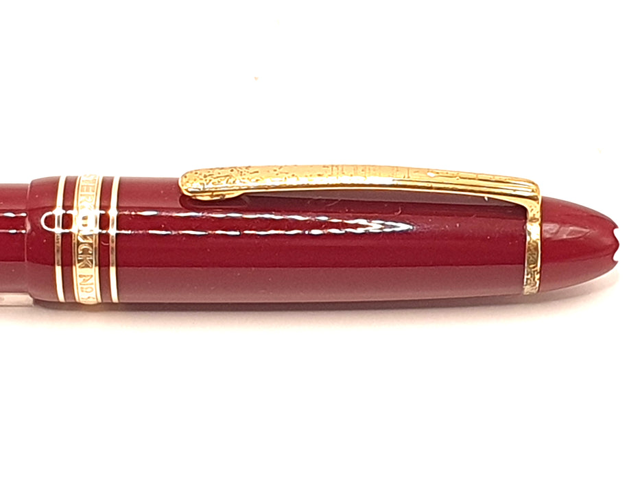 Vintage Montblanc Meisterstück 161 LeGrand Burgundy with Gold Trim Ballpoint Pen
