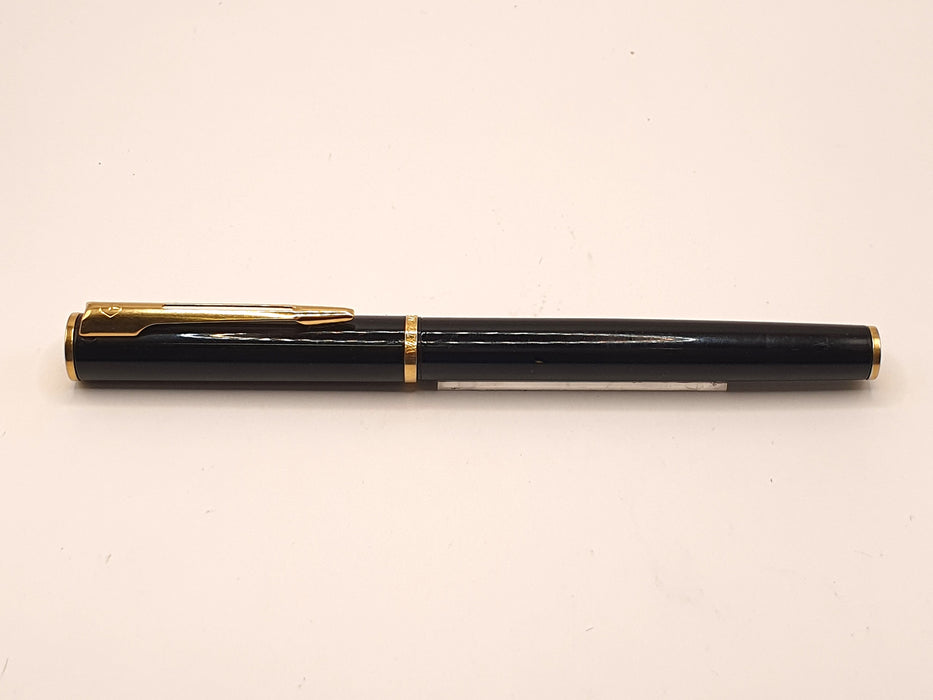 Vintage Waterman Apostrophe Black with Gold Trim Fountain Pen (M Nib)