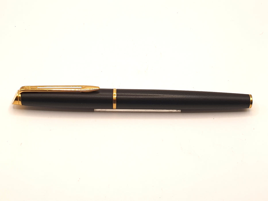 Vintage Waterman Hemisphere Mk I Matte Black with Gold Trim Fountain Pen (GP F Nib)