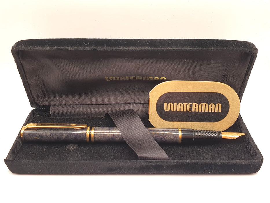 Vintage Waterman Laureat Green Marble with Gold Trim Fountain Pen (GP M Nib)