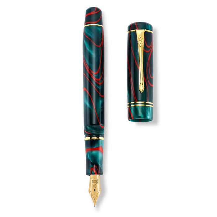 Conway Stewart Winston Red Whirl Fountain Pen