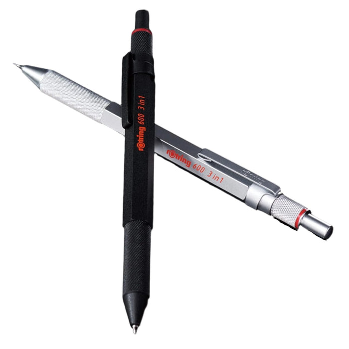 Rotring 600 3-in-1 Multi-Function Ballpoint Pen and Mechanical Pencil