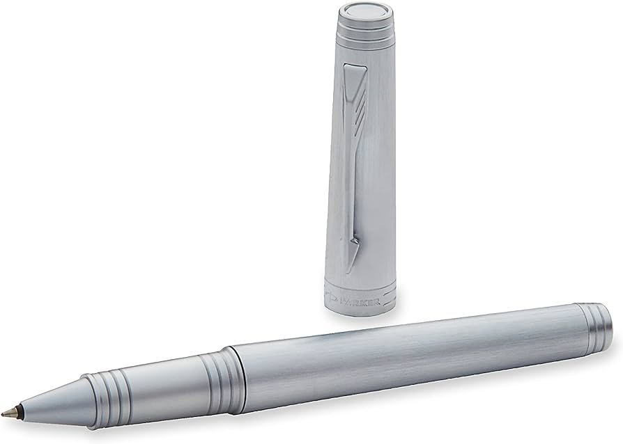 Parker Premier Brushed Titanium Rollerball Pen with Chrome Trim