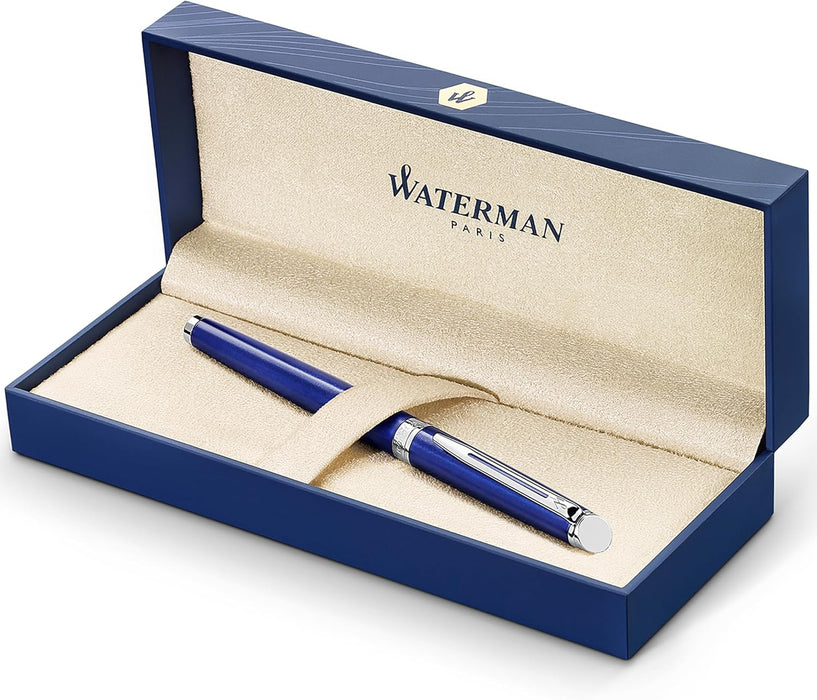 Waterman Hemisphere Rollerball Pen Bright Blue with Chrome Trim