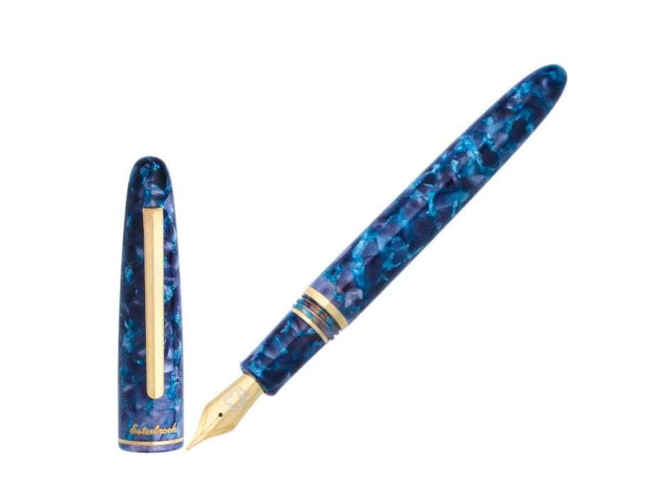 Esterbrook Estie Fountain Pen Blue Moon With Gold Trim