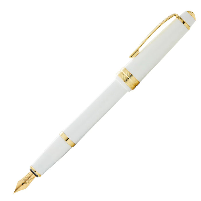 Cross Bailey Light White Fountain Pen with Gold Trim