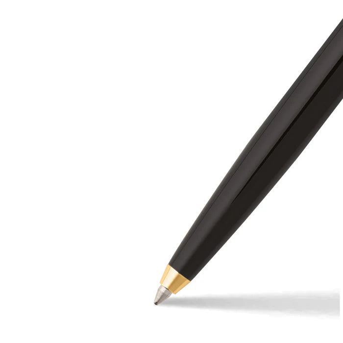 Sheaffer Sagaris Glossy Black Barrel with Chrome Cap and Gold Trim Ballpoint Pen