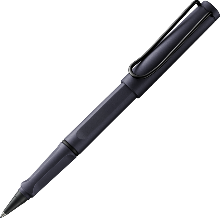 Lamy Safari Steel Black Roll-Ink Rollerball Pen