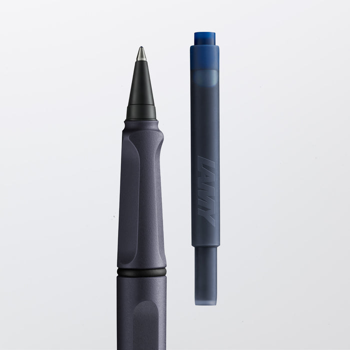 Lamy Safari Steel Black Roll-Ink Rollerball Pen
