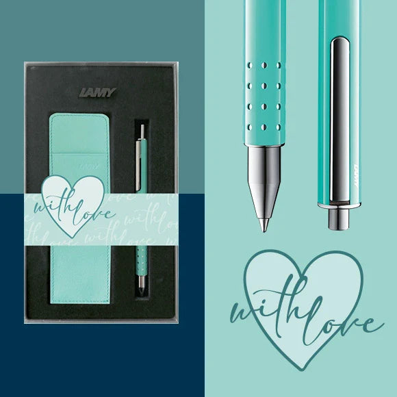 LAMY Swift Lagoon Capless Rollerball and Case Set