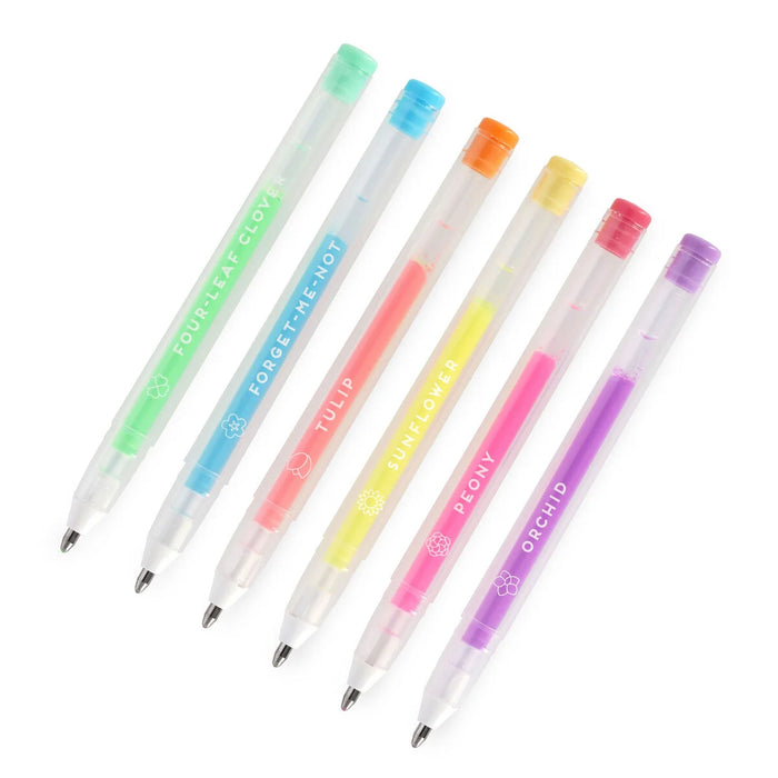 Legami Set of 6 Mini Pastel Gel Pens - Spring is in the Air