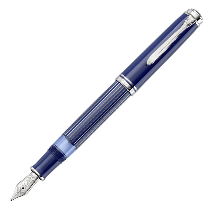 Pelikan Souveran M815 Metal Striped Blue Fountain Pen
