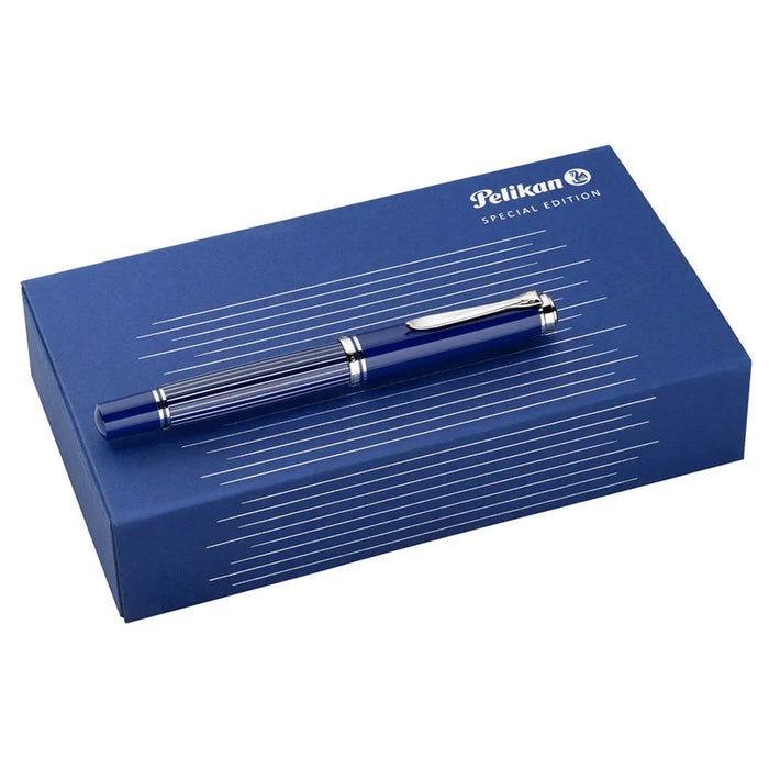 Pelikan Souveran M815 Metal Striped Blue Fountain Pen