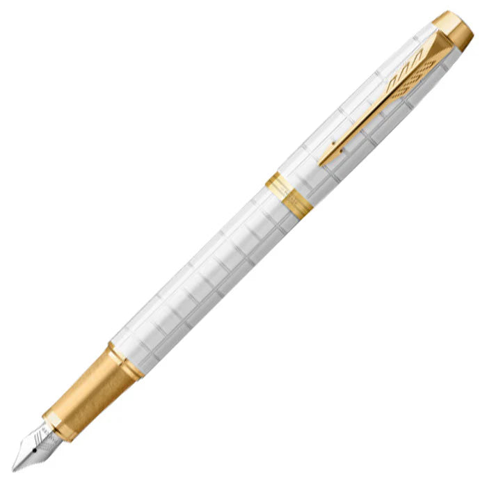 Parker IM Premium Fountain Pen Premium Pearl with Gold Trim