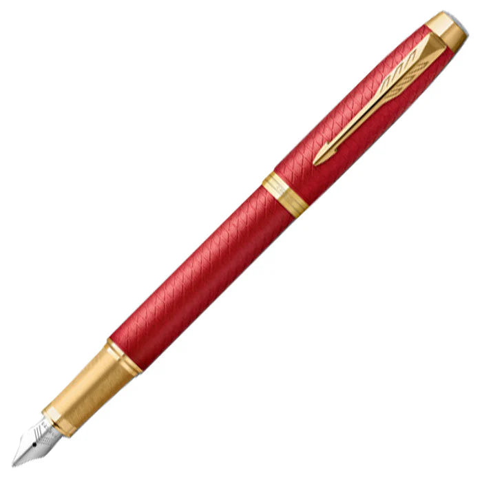 Parker IM Premium Fountain Pen Premium Red with Gold Trim