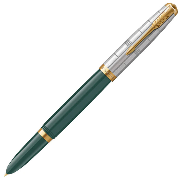Parker 51 Premium Forest Green Fountain Pen with Chrome Trim