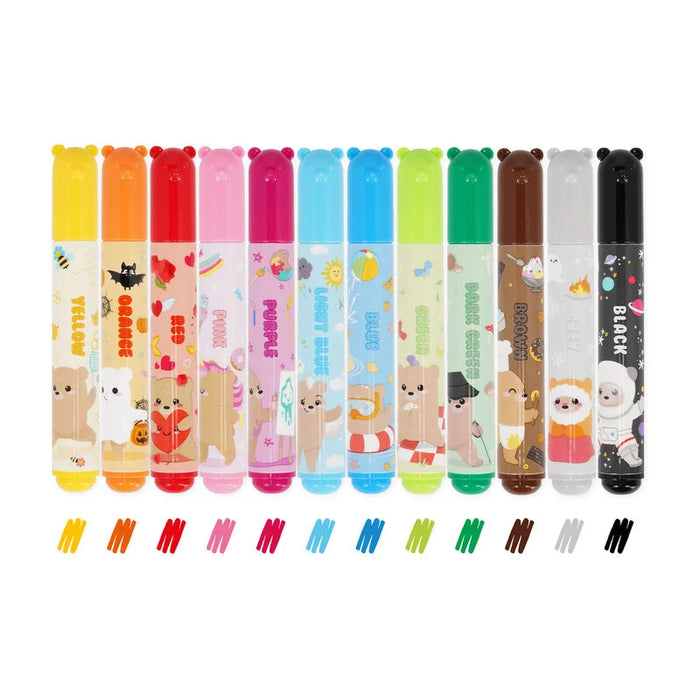 Legami Set of 12 Teddy Friends Markers