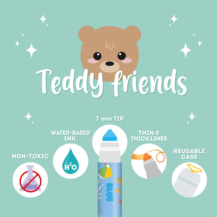 Legami Set of 12 Teddy Friends Markers